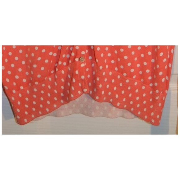 Old Navy Orange Polka Dot Blouse Women's Size M Long Sleeve Button-up Top - Picture 4 of 4